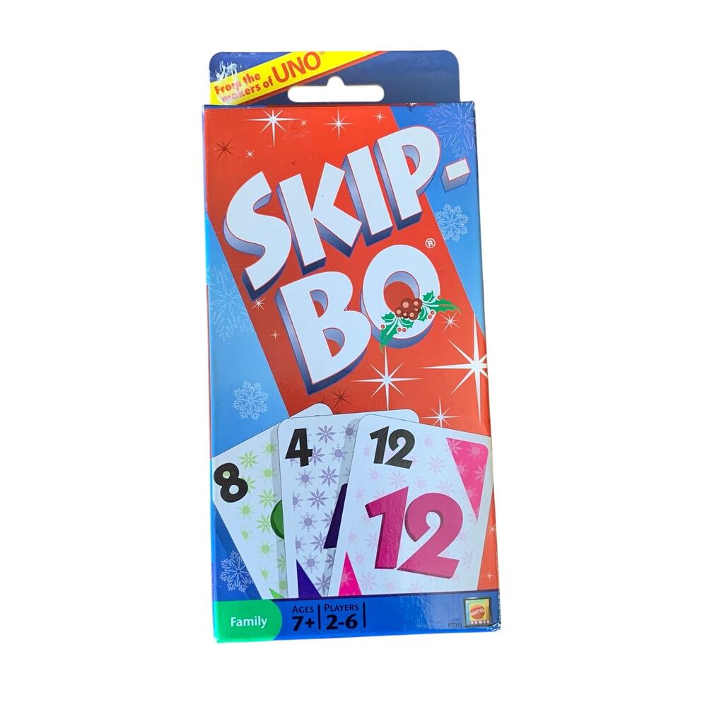 Skip-Bo Card Game Holiday Design 2010 Mattel Christmas